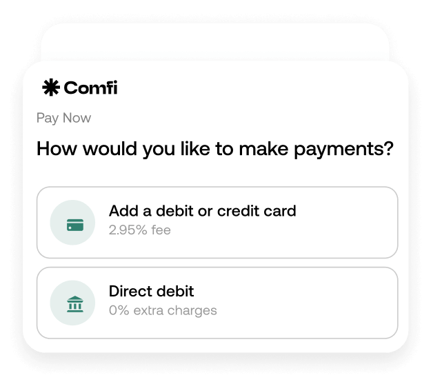 How would you like to make payments?